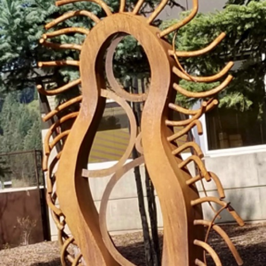 Sculpture on campus of North Idaho College