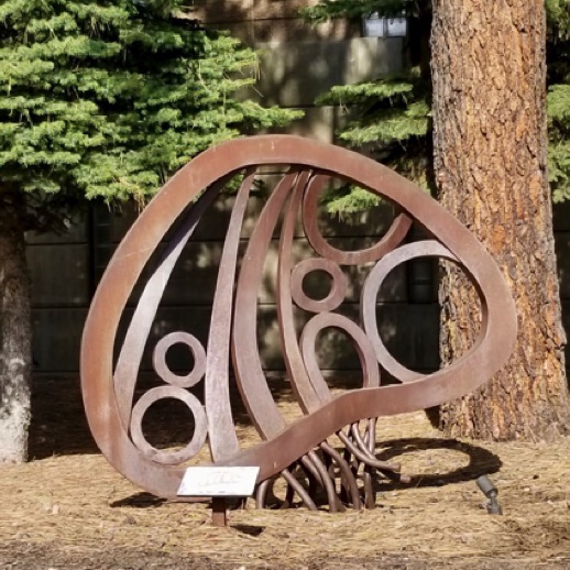Sculpture on campus of North Idaho College