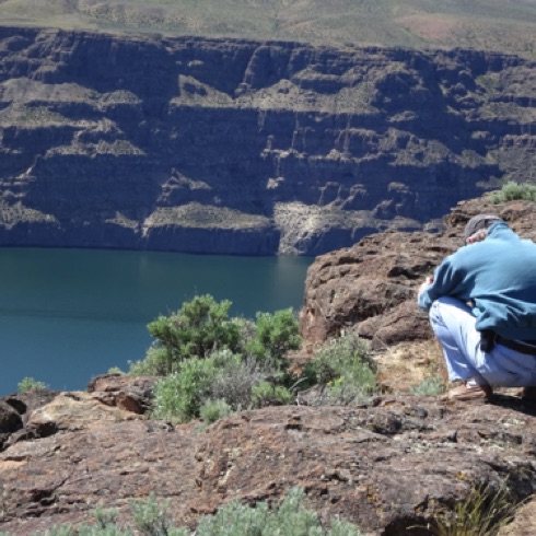 Photographer at Columbia River Overlook